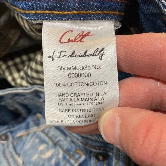NWT Cult of Individuality Sample Hagen Relaxed Denim Jeans #C171